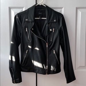 Black leather jacket
